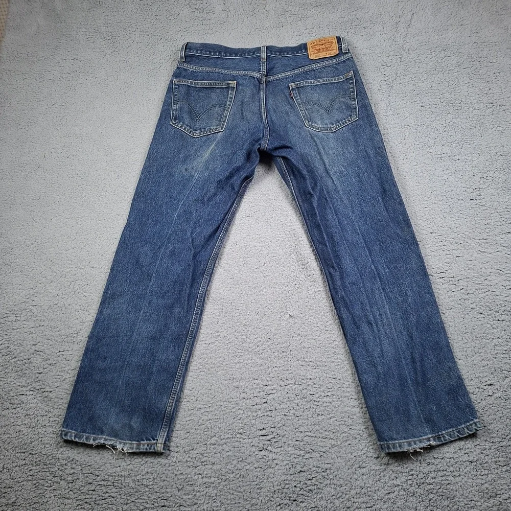 Vintage Levis 505 Jeans Mens 36x30 Blue Faded Denim Regular Fit Straight Grunge